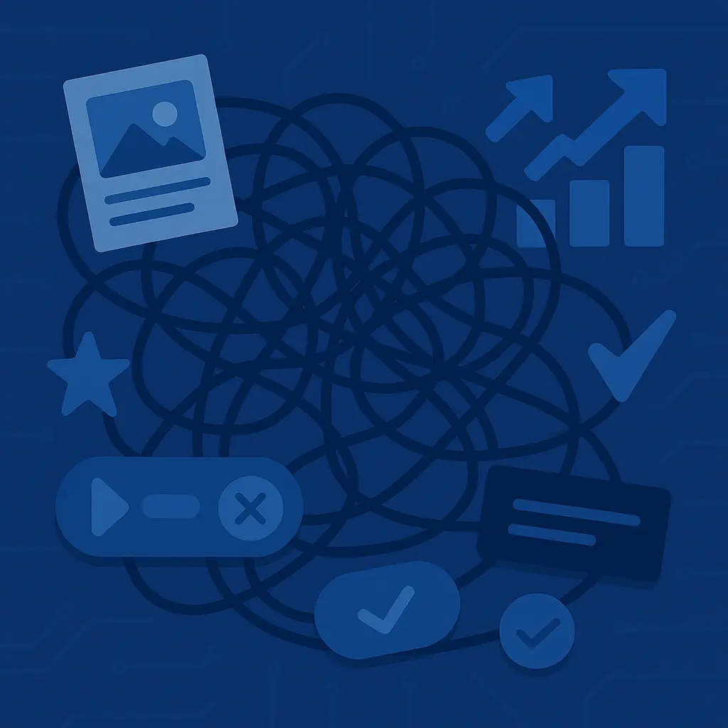 A tangled web of design choices and visual noise