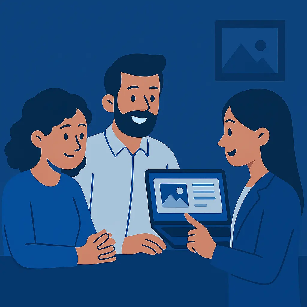 Consulting with clients to plan their website