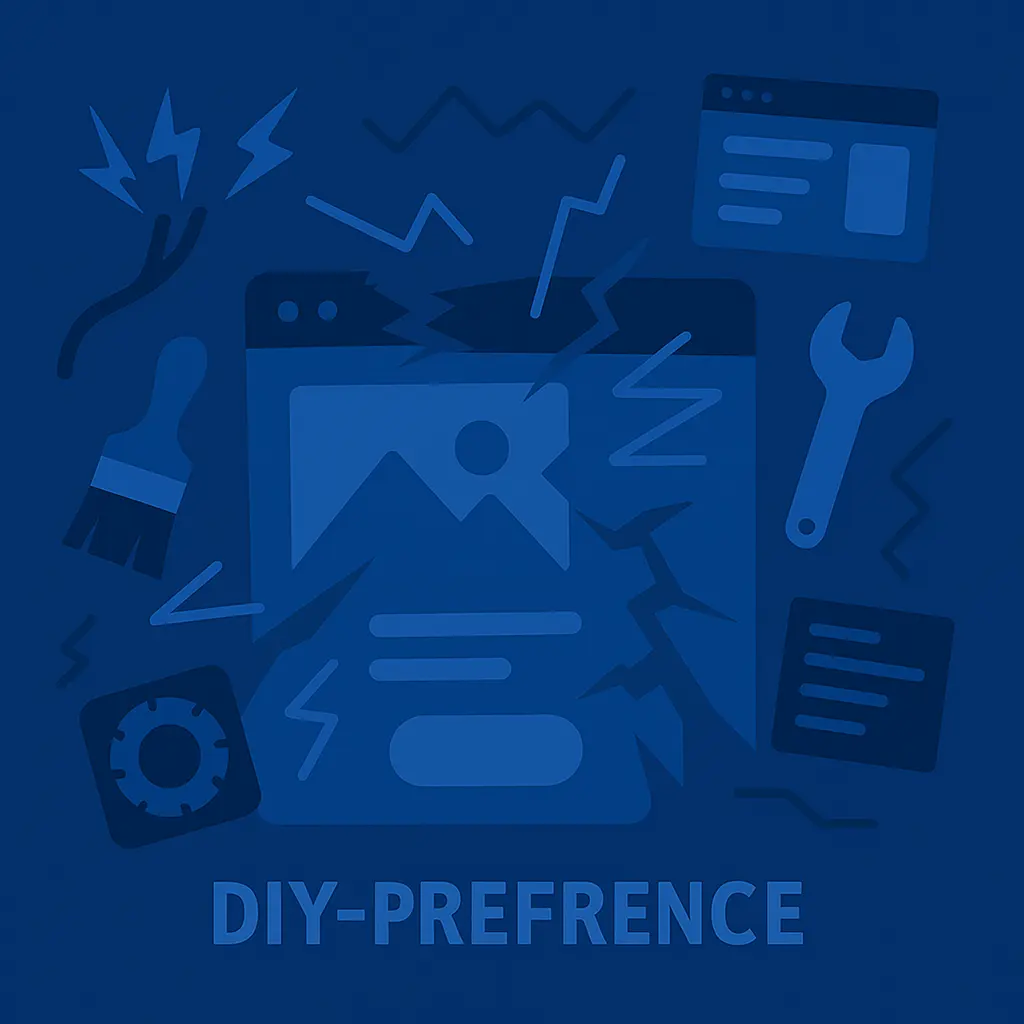 Diagram showing DIY website chaos