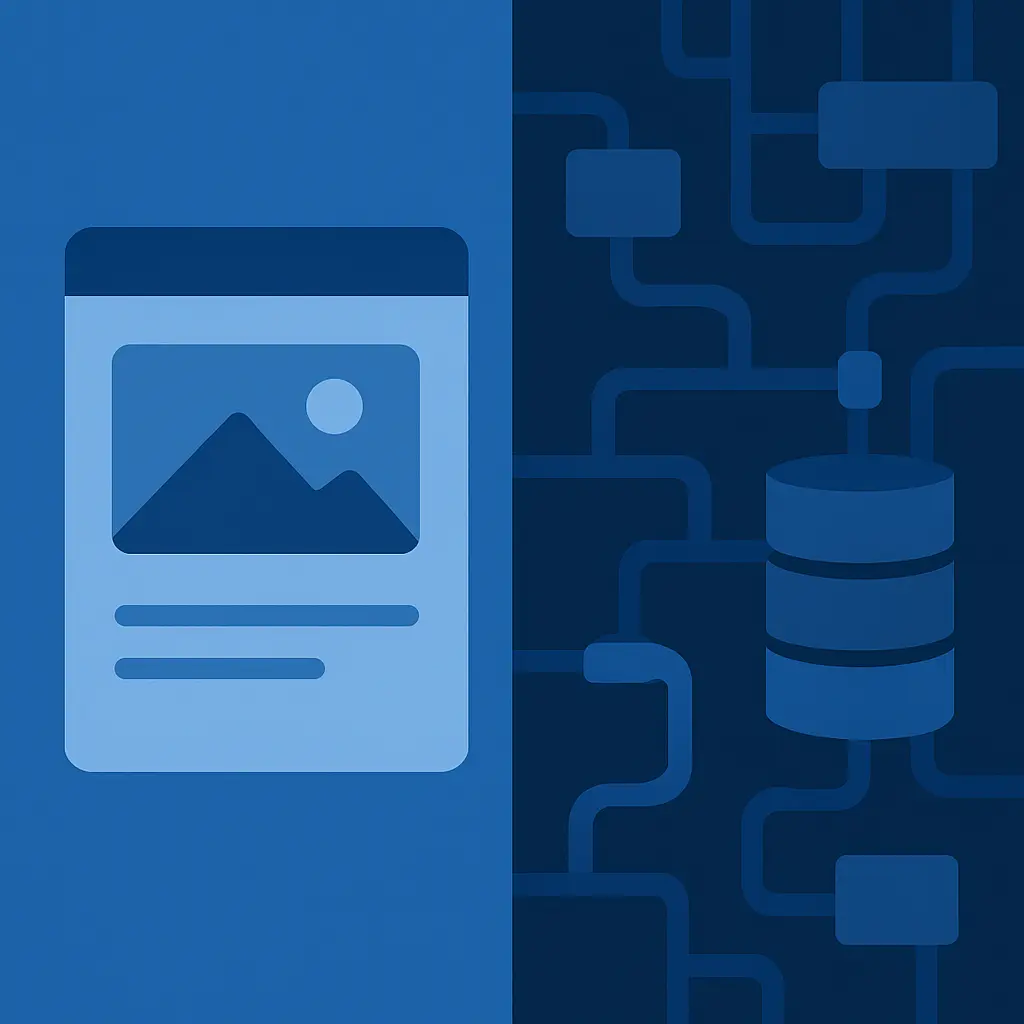 Diagram showing simple vs. operationally complex websites