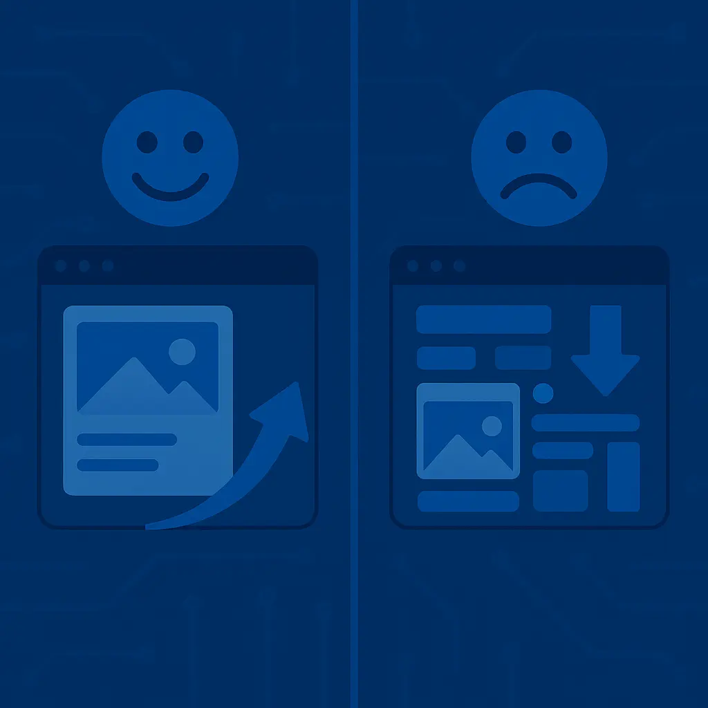 Comparison of good versus poor website vendor outcomes