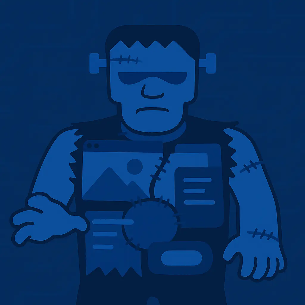 Diagram of competing departmental agendas creating a bloated website