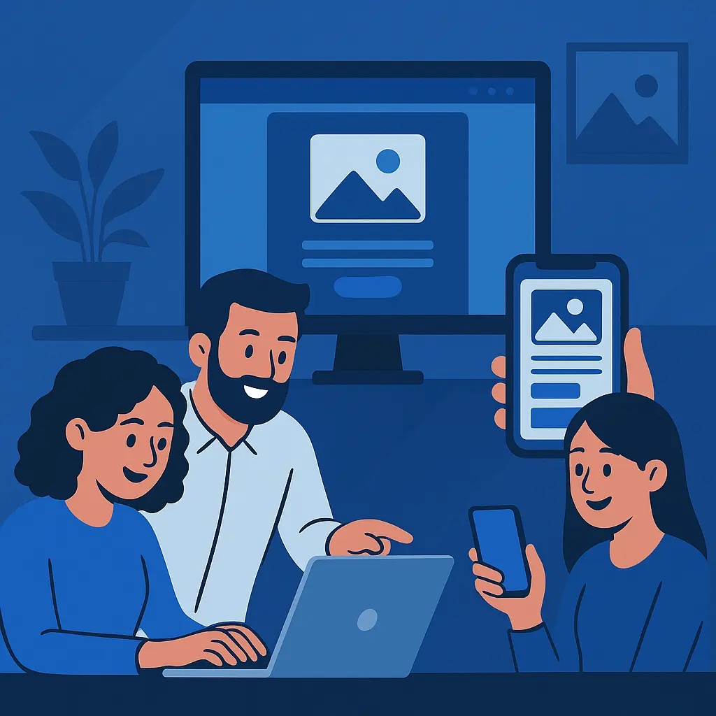 QuantumPixel team collaborating on a project