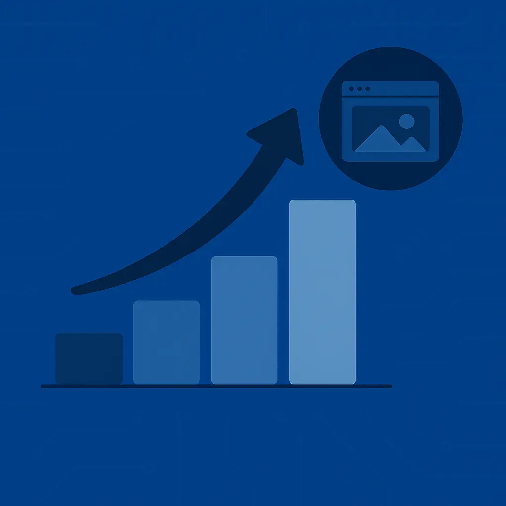 Diagram of compounding benefits from a properly built website
