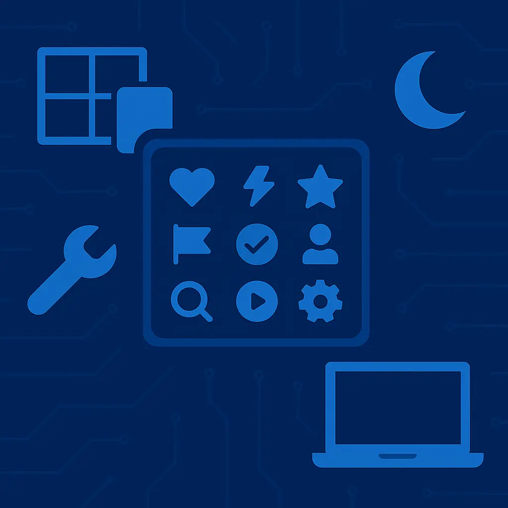Example of an icon system in a component library