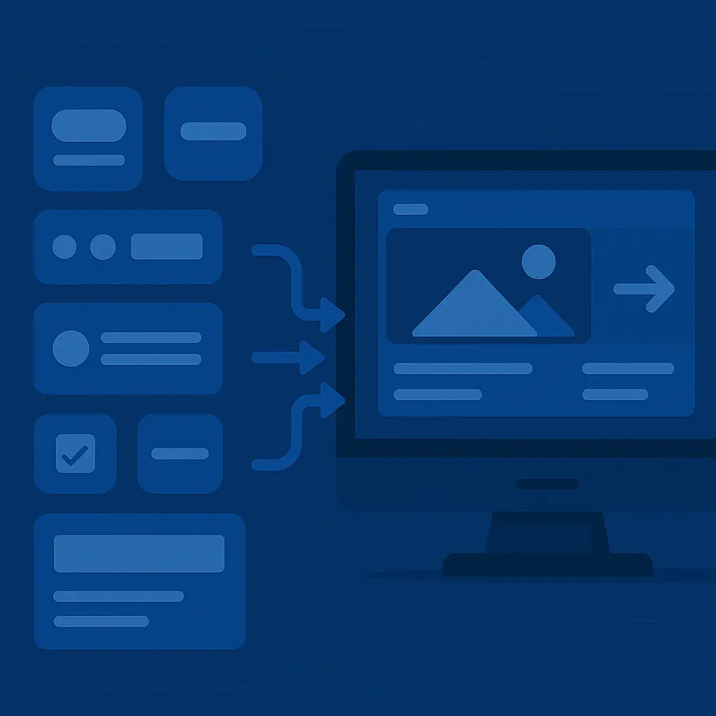 Example of component-based system powering a scalable website