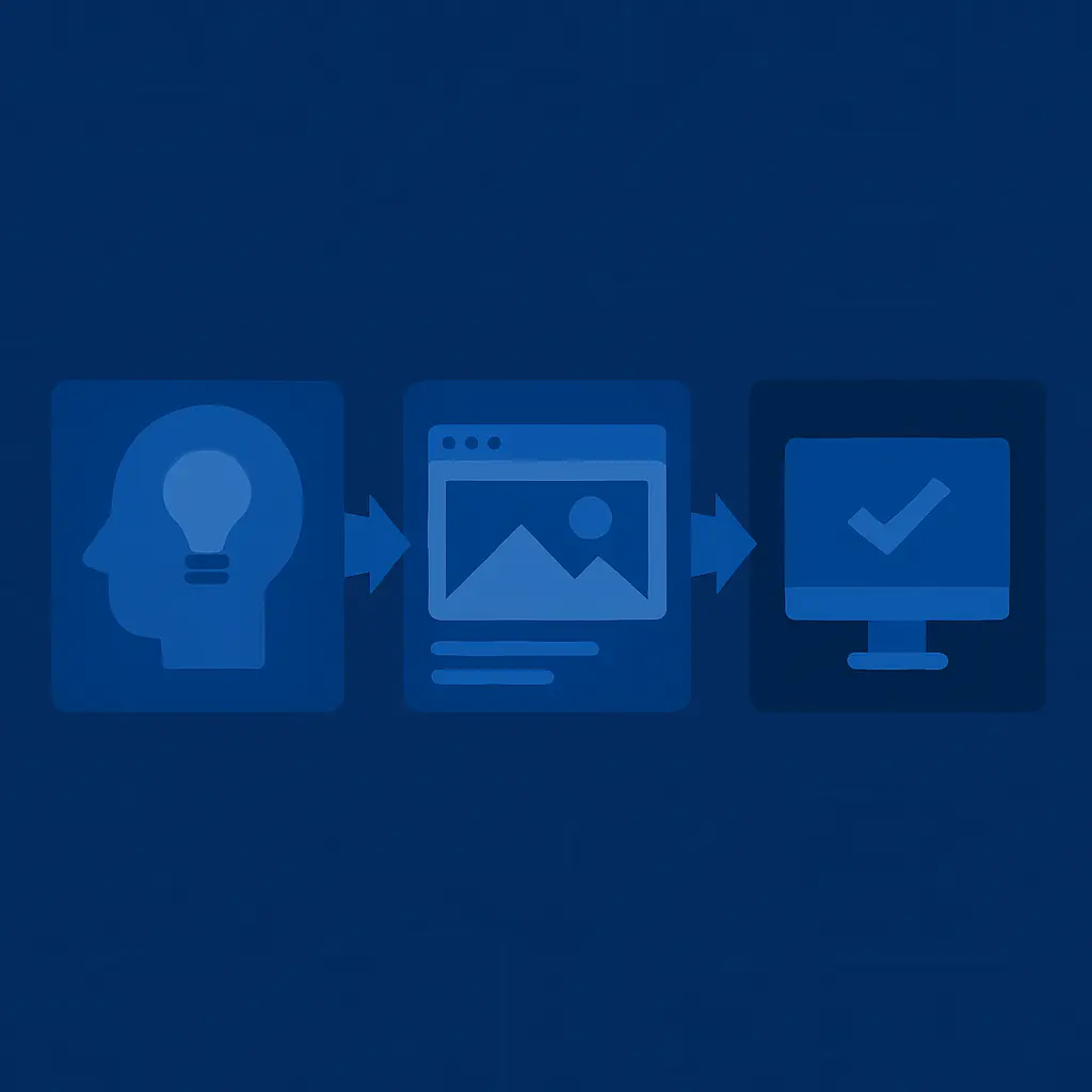 Diagram showing a successful website project lifecycle